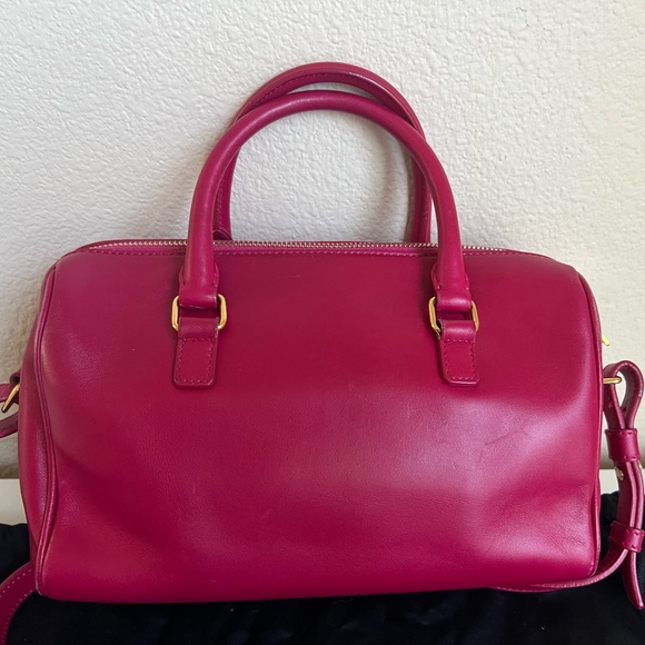 SAINT LAURENT CLASSIC PINK LEATHER BABY DUFFLE BAG - Picture 1 of 10